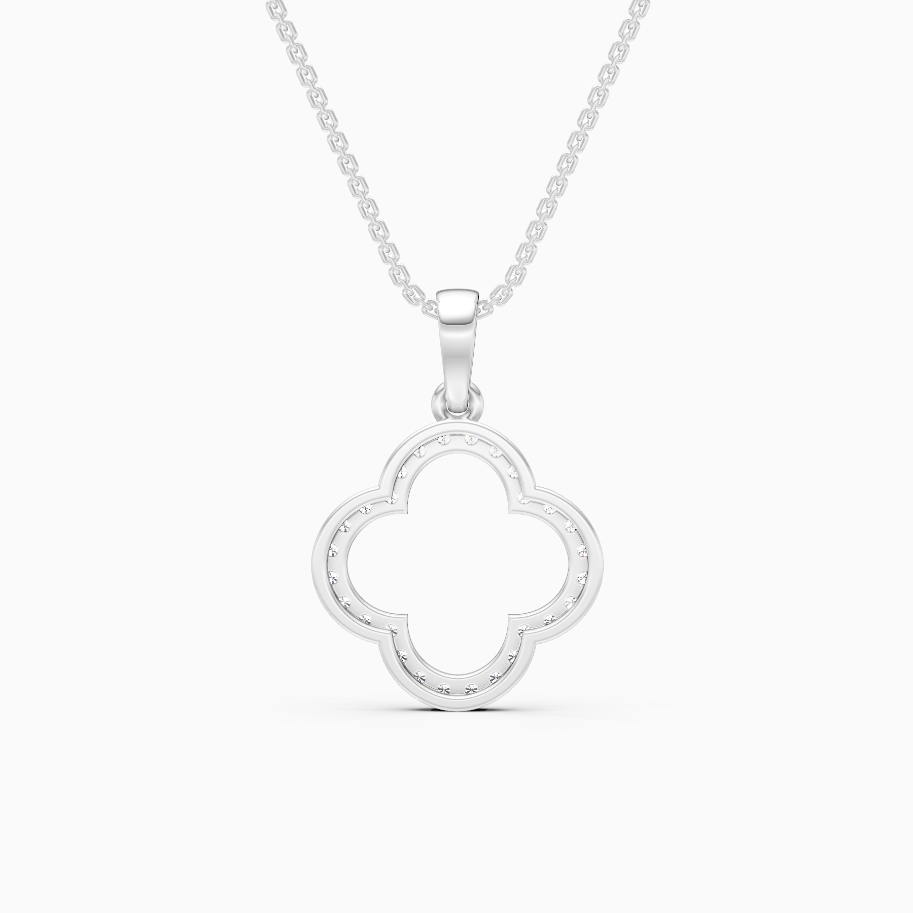 Clover Lab Grown Diamond Pendant Necklace